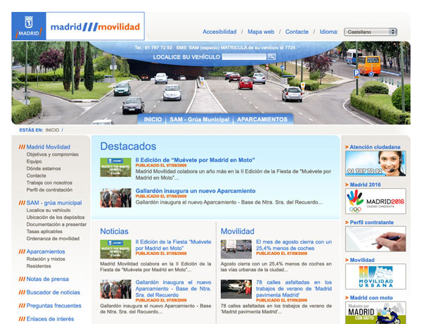 Madrid Movilidad - Website corporativo